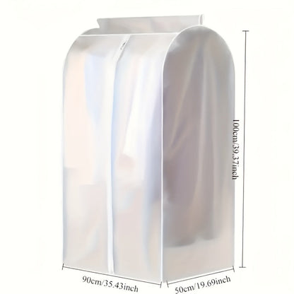 Garment Bag Clothes Dust Cover - Translucent PEVA Waterproof Hanging Storage Bag for Coat Dress Suit, Thickened Washable, Multiple Sizes