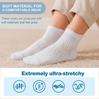 12-Pair Extra-Wide Ankle Sock Set in Black or Black-and-White with US 9-11 and 10-13 Sizes