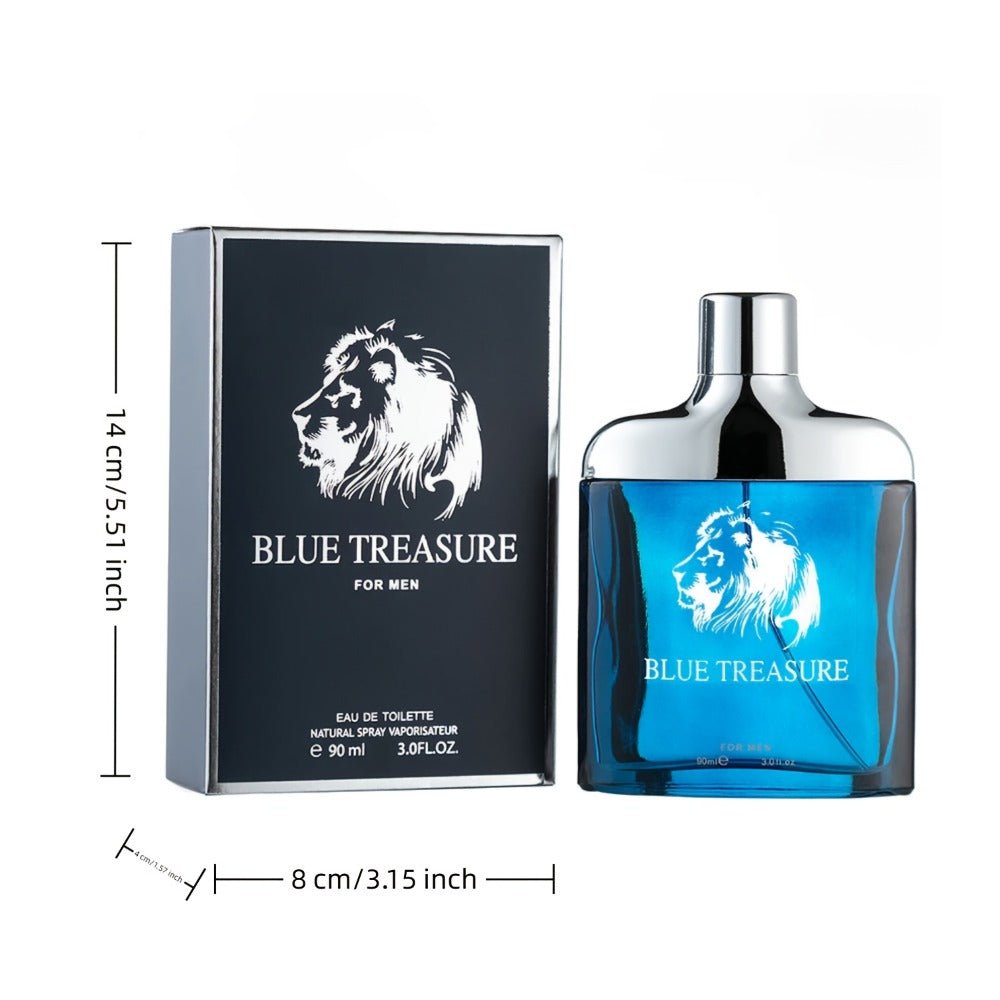Eau de Parfum Men 90ml Cologne Spray Deep Blue Aquatic Scent Luxury Fragrance for Daily Wear Date Night Holiday Gift for Him 3.04 Fl Oz
