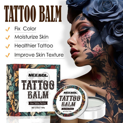 Tattoo Green Soap Cleaning Kit Neebol 8.5oz Concentrated Soap Squeeze Bottle Moisturizing Balm Cream Lint-Free Wipes Complete Skin Care Set Before After Tattooing Body Art