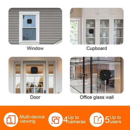 Security Camera 3MP Window Model with Dual-Band WiFi, Full-Color Night Vision and 1, 2 or 4-Pack Options