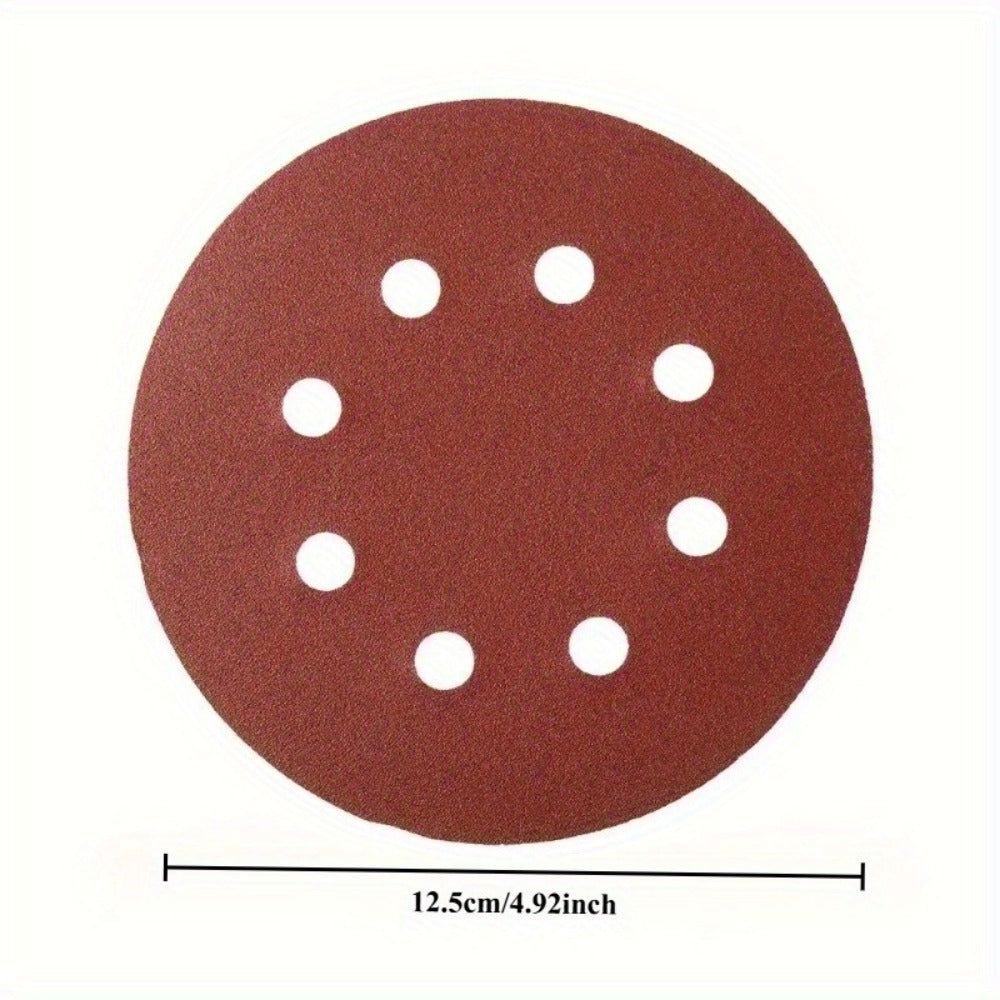 Ninety-Four-Piece 5-Inch Eight-Hole Hook-and-Loop Sanding Disc Set with Ten Assorted Grit Levels