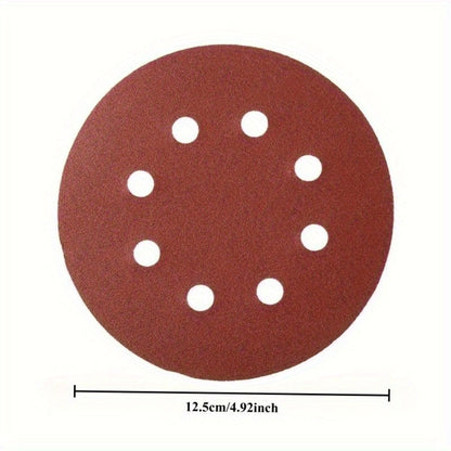 Ninety-Four-Piece 5-Inch Eight-Hole Hook-and-Loop Sanding Disc Set with Ten Assorted Grit Levels