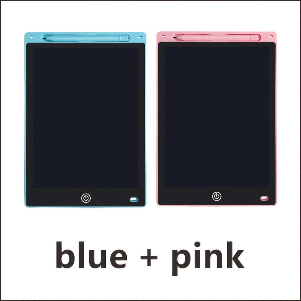 Two-Pack 10-Inch LCD Writing Tablets in Blue and Pink with Matching Styluses and Color-Line Screens