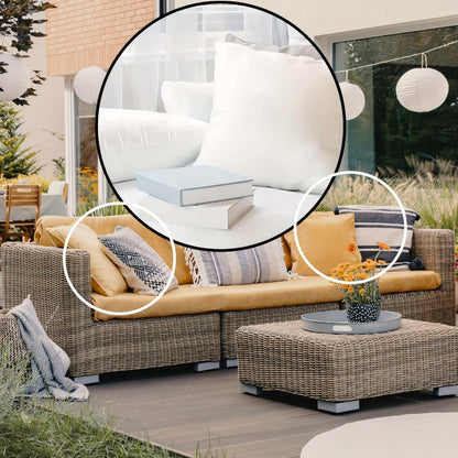 Outdoor Pillow Inserts 4/6 Pack – Soft Microfiber Fill, Waterproof & Fluffy Throw Pillow Inserts for Sofa Bed Couch, 12x20 18x18 20x20 Inch