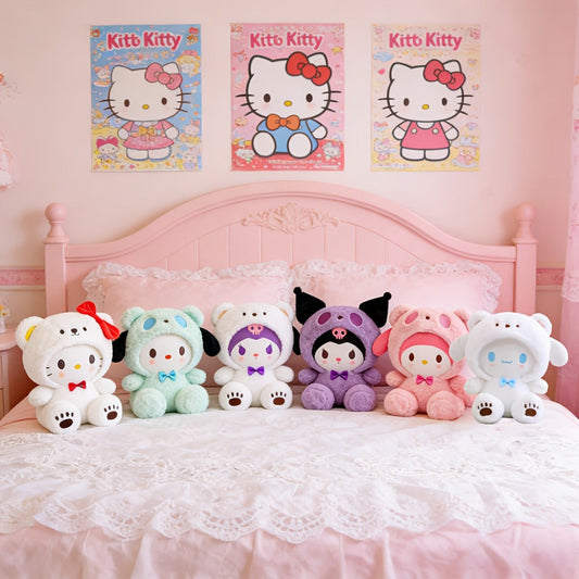 Plush Toy – Big-Eared Puppy Character Doll in White, Blue Jade or Pudding Color Styles for Collecting