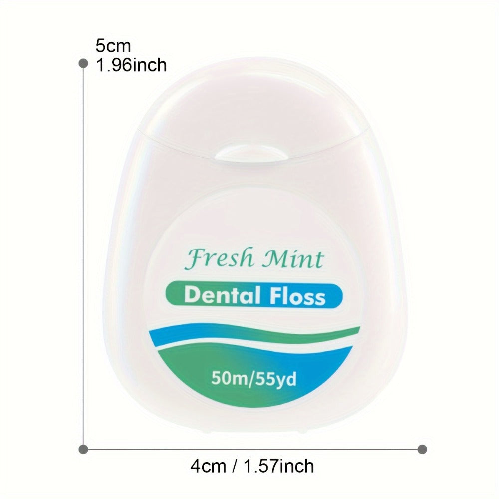 Dental Floss Picks 6pcs Mint Flavor - Plaque Remover Interdental Cleaner Oral Care Floss Sticks Fine Thread Teeth Cleaning Tool Intertooth Flossers