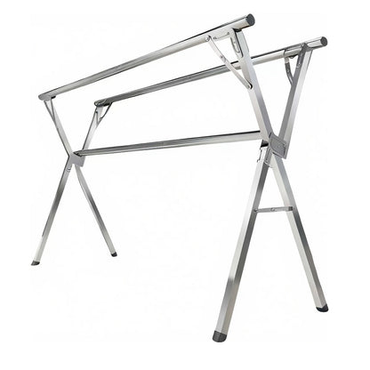 Clothes Drying Rack Collapsible Freestanding, Heavy Duty Stainless Steel Laundry Drying Rack Indoor Outdoor, Adjustable Garment Rack 63" & 79" with Clips