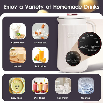 Nut Milk Maker Machine 27oz - Plant-Based Milk Blender One-Touch for Homemade Almond Oat Soy for Entryways, Bedrooms and Living Spaces