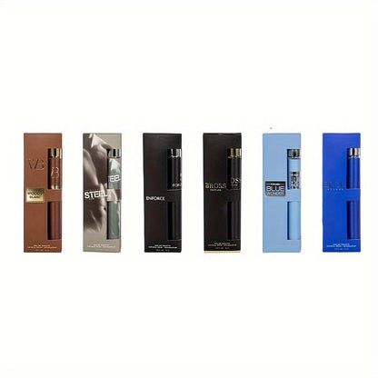 Men's Travel Cologne Gift Set 6-Pack 1.18 oz Each - 6 Distinct EDP Fragrances Sampler, Masculine Scent Variety for Daily Rotation Travel Office, Valentine Birthday Holiday Gift for Him