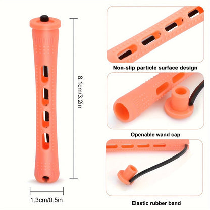 50pcs Soft Foam Perm Rods Heatless Hair Rollers with Comb – No-Heat Flexible Curl Rods for Long-Lasting Curls, Waves & Ringlets, DIY Home & Salon Hairdressing Styling Tool for Women All Hair Types