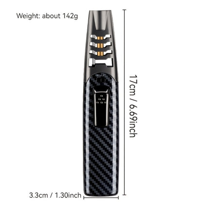 Kitchen Torch Lighter Carbon Fiber Windproof, Adjustable High-Temperature Flame with Safety Lock