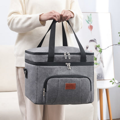 Insulated Lunch Bag Oxford Cloth Portable Food Bag Multipurpose Thermal Snack Bag for Work School Picnic Travel