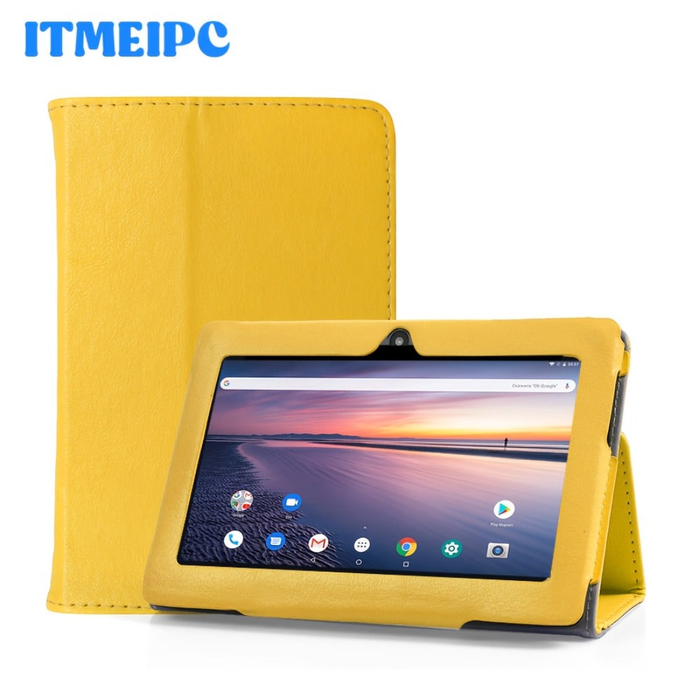 Android Tablet 7-Inch with Android 14, 4GB Total RAM, 32GB Internal Storage and Built-In Protective Case