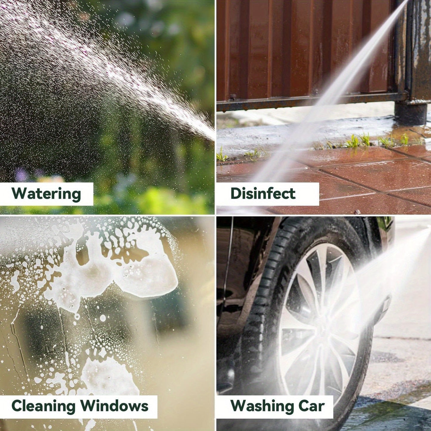 8-Liter Battery Garden Sprayer with Type-C Charging, Telescoping Wand and Three Adjustable Nozzles