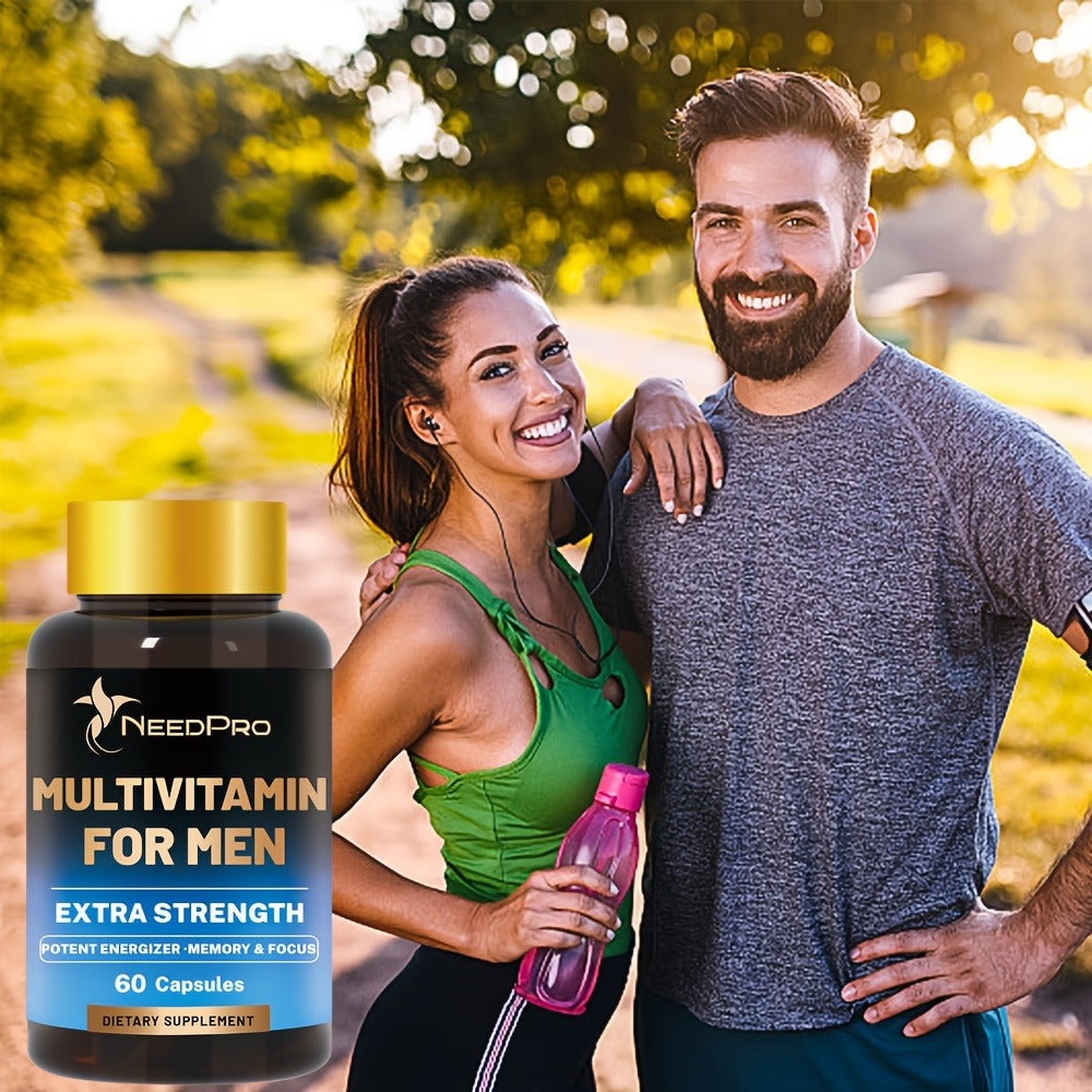 Dietary Supplement Men’s Multivitamin Capsules with Vitamins A, C, D, B6, B12, Zinc, Biotin and Folate