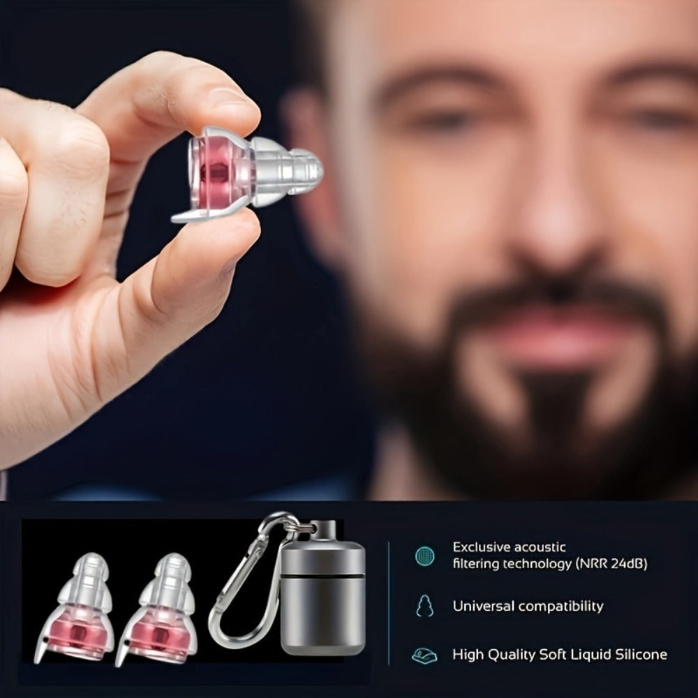High Fidelity Concert Earplugs for Musicians - 24dB Noise Reduction for Entryways, Bedrooms and Living Spaces