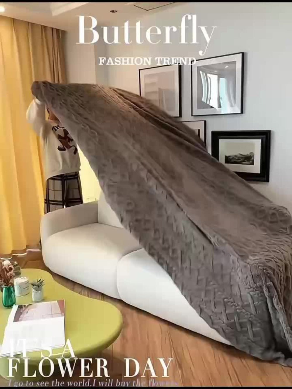 Sofa Cover Soft Polyester Velvet Bohemian Jacquard Throw for 3 or 4-Seater Sofas in Five Colors