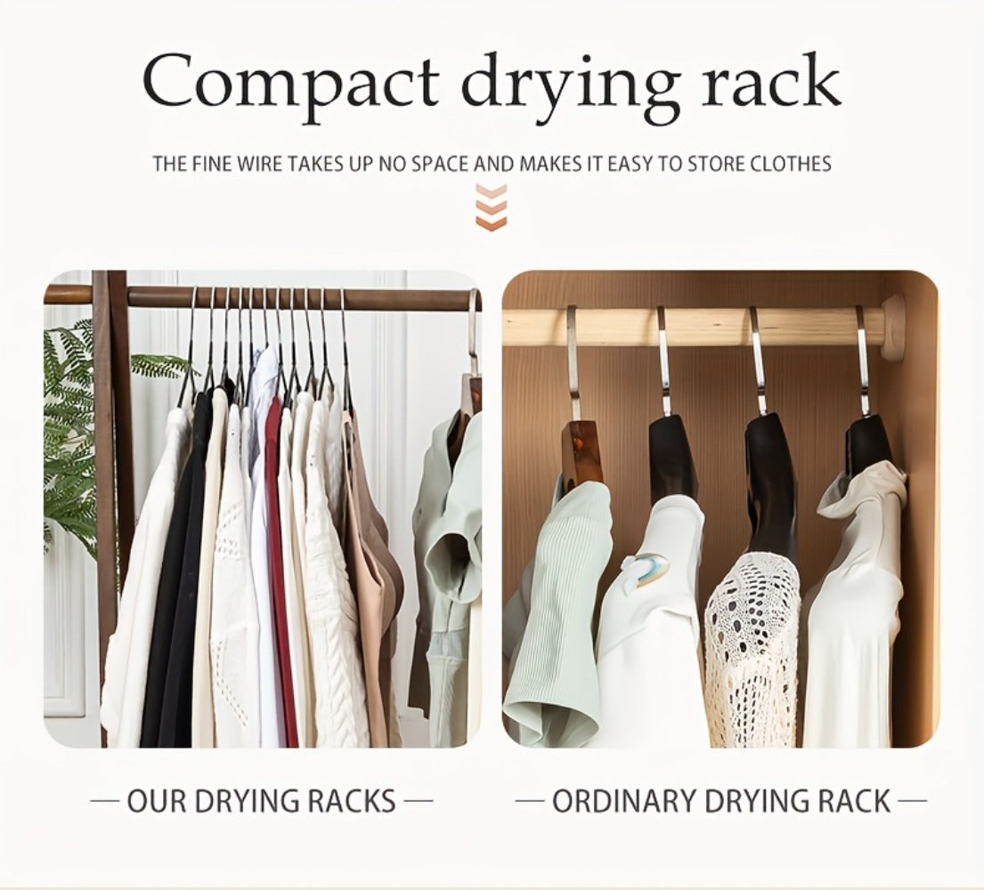 High-Manganese-Steel Clothes Hangers in 30, 50 or 100-Piece Black Packs with Coated Shoulder and Lower Bars
