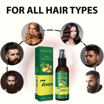 Ginger Root Hair Oil 2-Pack with Biotin Essence — Scalp Massage Treatment, Deep Moisturizing, 7-Day Strengthening & Nourishing Formula for Hair Loss, All Hair Types, Gift for Women & Men