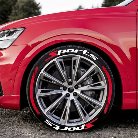 Tire Letter Stickers – Sport Racing PVC Tire Decals for Car & Motorcycle, Self-Adhesive Raised Letter Stickers, Cool Car Modification Decoration (Pack of 8)