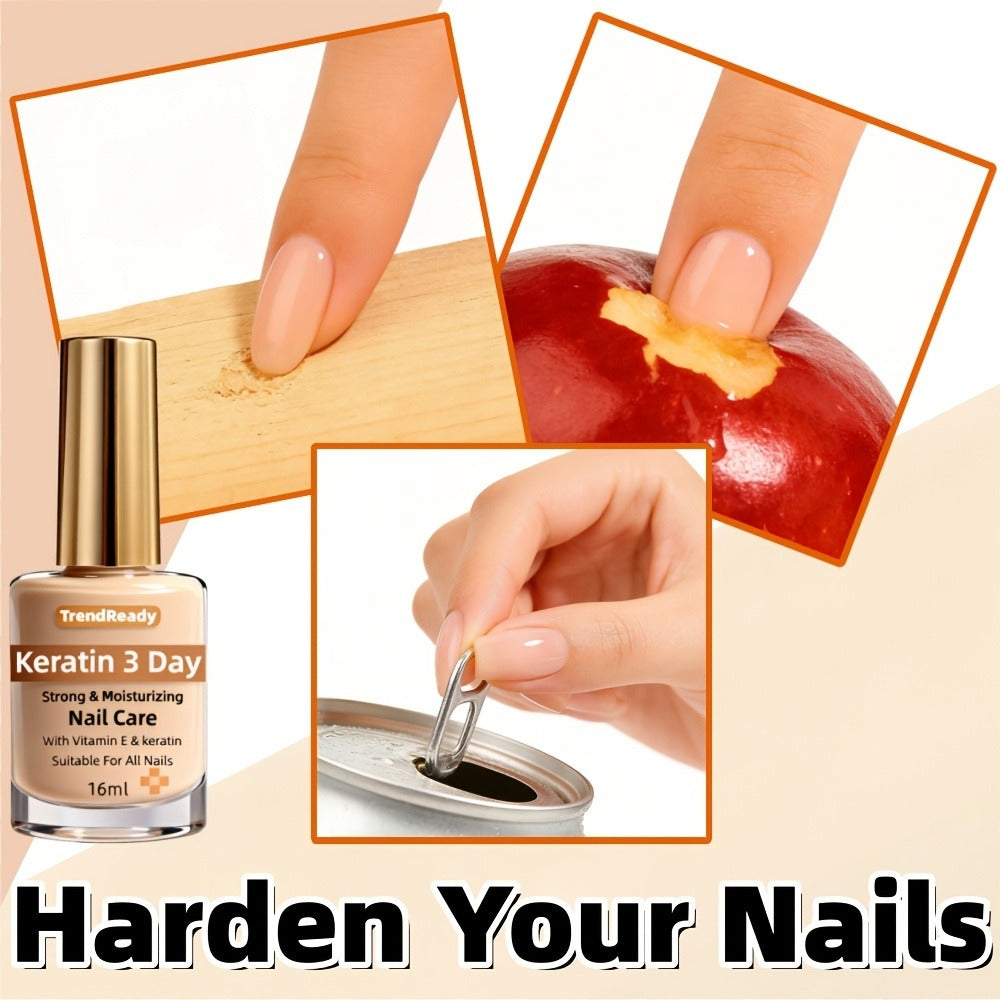 Gold-Cap Nail Care Coating in 16 ml Bottles with Two- or Four-Piece Quantity Options and Beige Labels