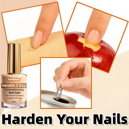 Gold-Cap Nail Care Coating in 16 ml Bottles with Two- or Four-Piece Quantity Options and Beige Labels