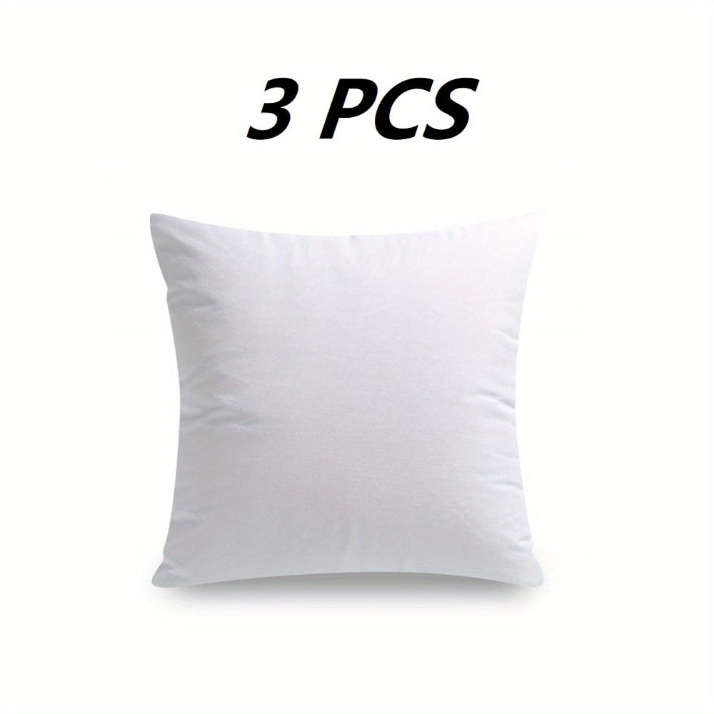 White Pillow Inserts in Square or Lumbar Sizes with Single, Three, Five, Sixteen or Twenty-Piece Packs