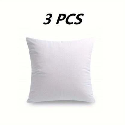 White Pillow Inserts in Square or Lumbar Sizes with Single, Three, Five, Sixteen or Twenty-Piece Packs