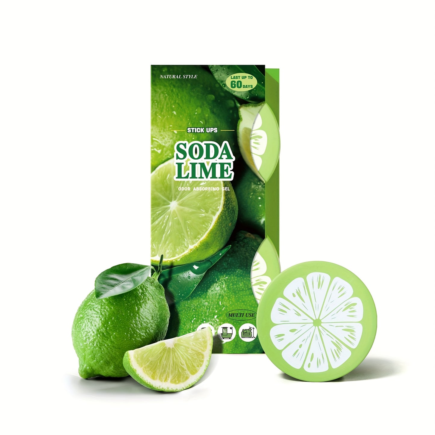 Car Air Freshener 2-Pack Solid Fragrance Jars in Cherry, Lavender, Lime, Rose or Sweet Orange