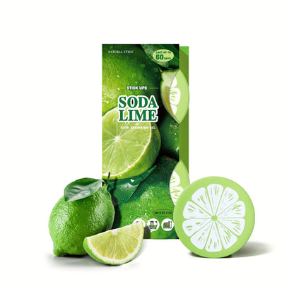 Car Air Freshener 2-Pack Solid Fragrance Jars in Cherry, Lavender, Lime, Rose or Sweet Orange
