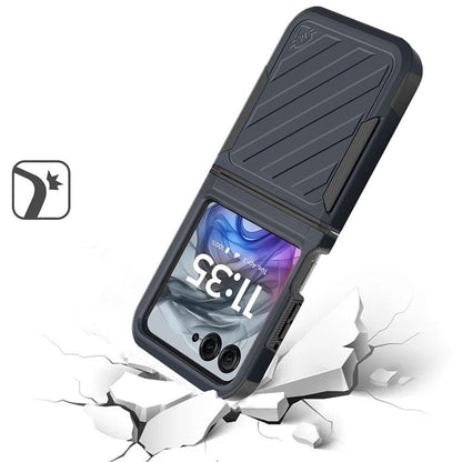 Phone Case Navy Dual-Layer PC and TPU Cover with Wireless Charging Support for Motorola Razr 2024