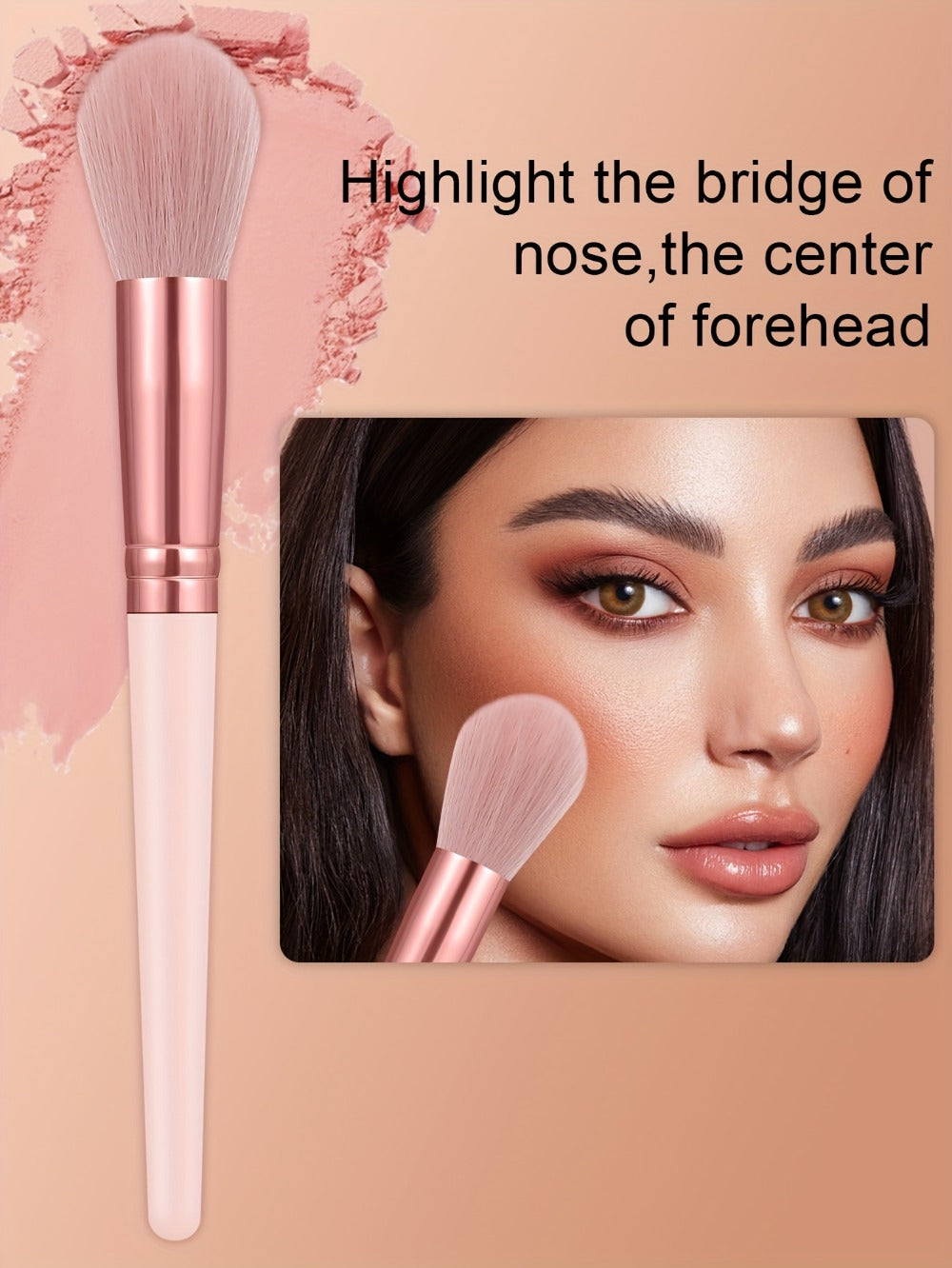 Makeup Brush Set, 46-Piece Nylon Bristle and ABS Handle Kit with Triangle Puff, Foundation Puff and Face-Eye Tools