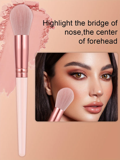 Makeup Brush Set, 46-Piece Nylon Bristle and ABS Handle Kit with Triangle Puff, Foundation Puff and Face-Eye Tools