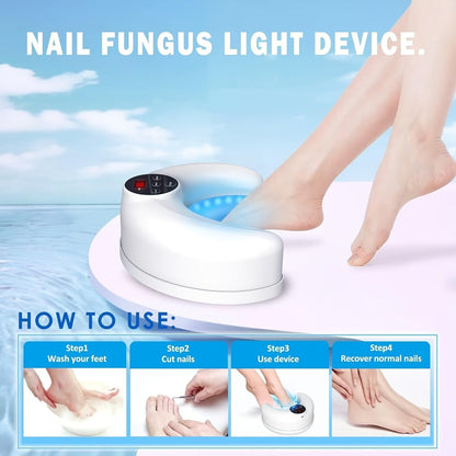 Nail Fungus Light Device FDA Cleared, KTS Toenail Fungus Treatment for Fingernails & Toenails, Damaged