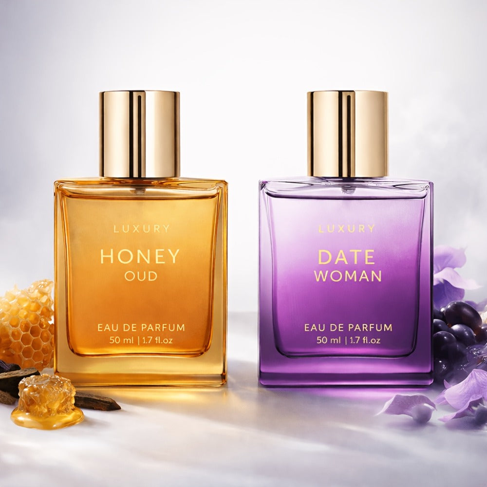 Eau de Parfum Arabian Oud Collection with Honey Oud & Date 50ml Bottles and 4 Source Options