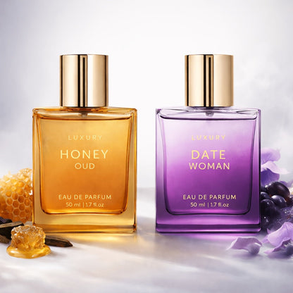Eau de Parfum Arabian Oud Collection with Honey Oud & Date 50ml Bottles and 4 Source Options