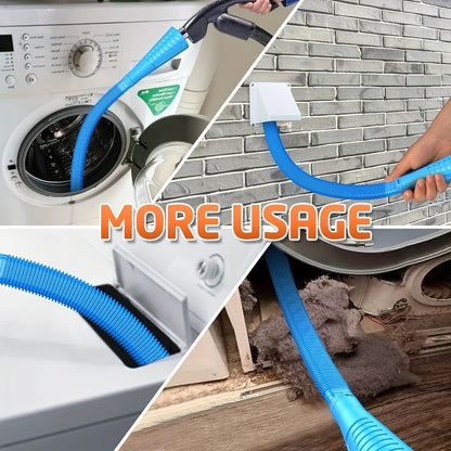 Flexible Dryer Vent Cleaner Kit with Vacuum Hose Attachment, Lint Brush and One-, Two- or Three-Piece Options
