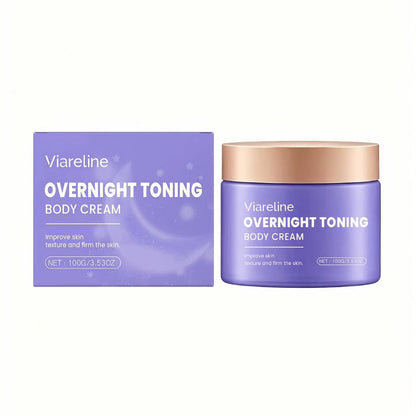 Body Moisturizer Viareline 100g Purple Jar with Glycerin, Mineral Oil, Peppermint Leaf and Hyaluronic Acid