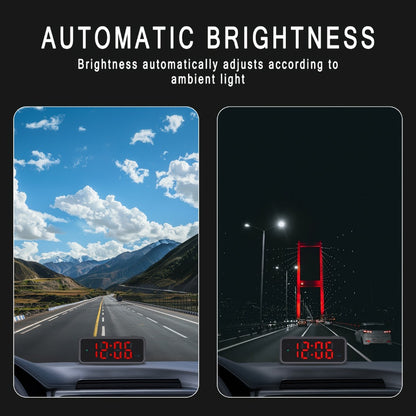 GPS HUD Speedometer Head Up Display - Digital Car Speed Meter Plug & Play, KMH MPH Switch, Multi-Color Display for All Vehicles, No Battery Needed