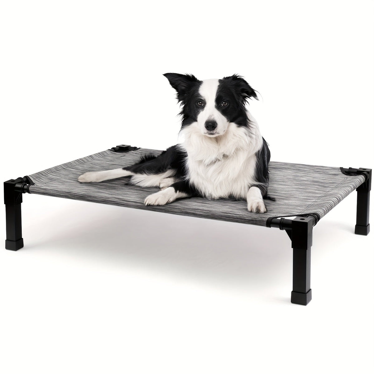 Elevated Pet Cot with Metal Frame, Textilene-Labeled Mesh Deck, Four Sizes and Seven Colors