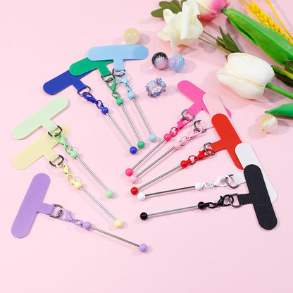 Beadable Phone Tether Tab Set 30pcs – DIY Phone Lanyard Adapter Kit with Blank Beadable Bars for Custom Phone Charms, Keychains, Bag Tags & Bridesmaid Gift Craft Projects