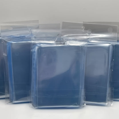 Five-Pack Clear Trading Card Sleeve Set with 100 Soft Sleeves per Pack in Standard 3 x 4-Inch Size