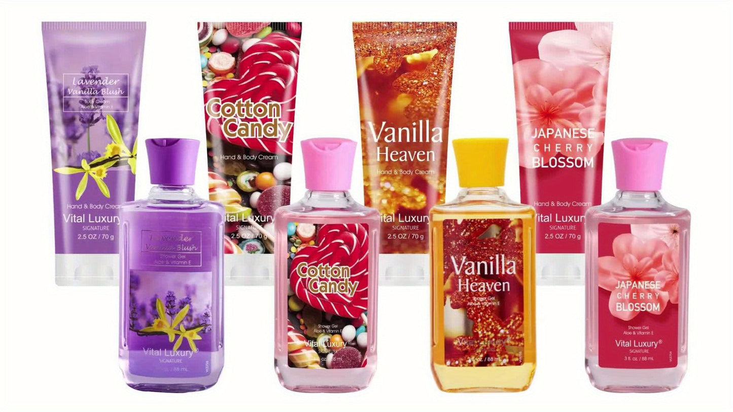 Two-Piece Body Wash and Hand Cream Gift Set with 88 ml Bottle, 70 g Tube and Five Scent Options