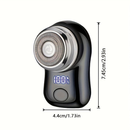 Portable Electric Razor for Men - Mini USB Rechargeable Electric Shaver, Fast Charging Cordless Beard Trimmer, Wet Dry Use, Travel & Home Office Business Gift for Men All Skin Types