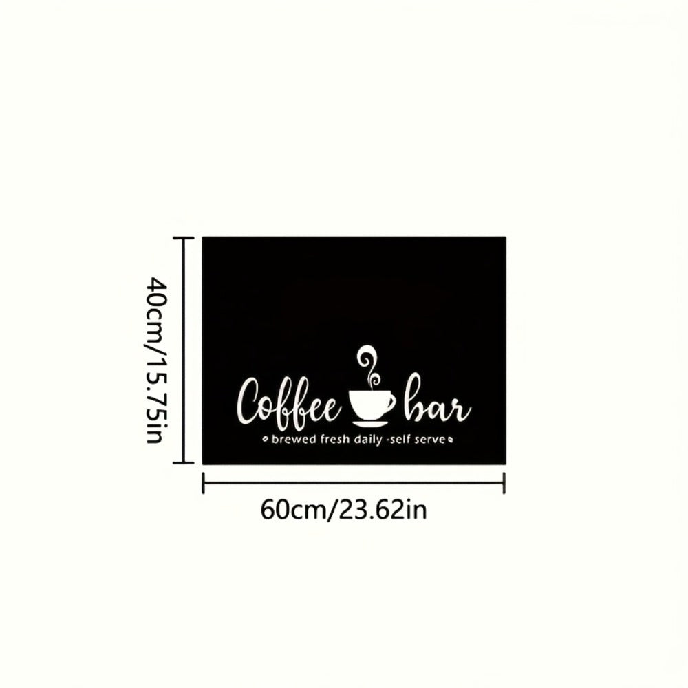 Kitchen Mat, Bohemian Coffee Bar Counter Pad in Five Sizes with Absorbent Fabric and Machine-Wash Care