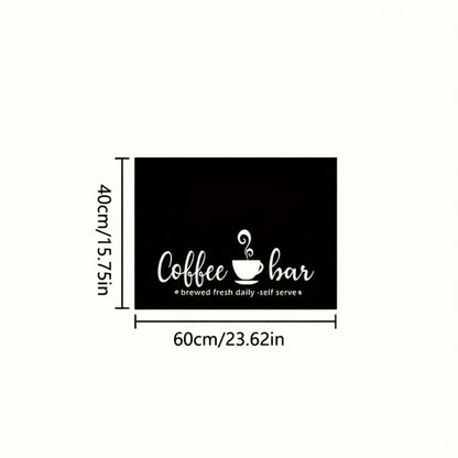 Kitchen Mat, Bohemian Coffee Bar Counter Pad in Five Sizes with Absorbent Fabric and Machine-Wash Care