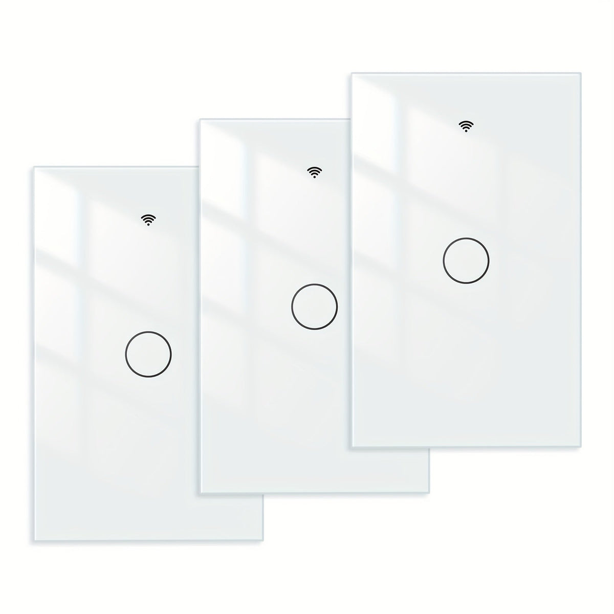 No Neutral Wire Smart Touch Wall Switch MOES WiFi 1/2/3 Gang Single Fire, Works with Alexa & Google Home