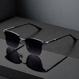 Silvery Frame Gray Lenses