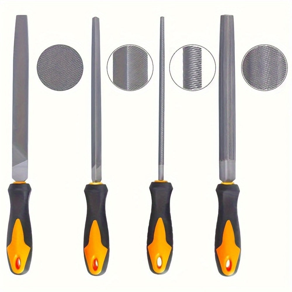 Rasp File Set Premium T12 Forged Alloy Steel - 14/16/17pcs Wood Rasp Set with Flat, Triangular, Semi-Circular & Round Rasps